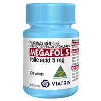 Megafol 5mg Folic Acid Tablets 100