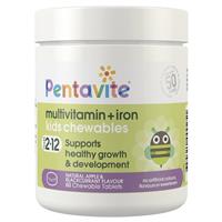Pentavite Multivitamin + Iron Kids 60 Chewable Tablets